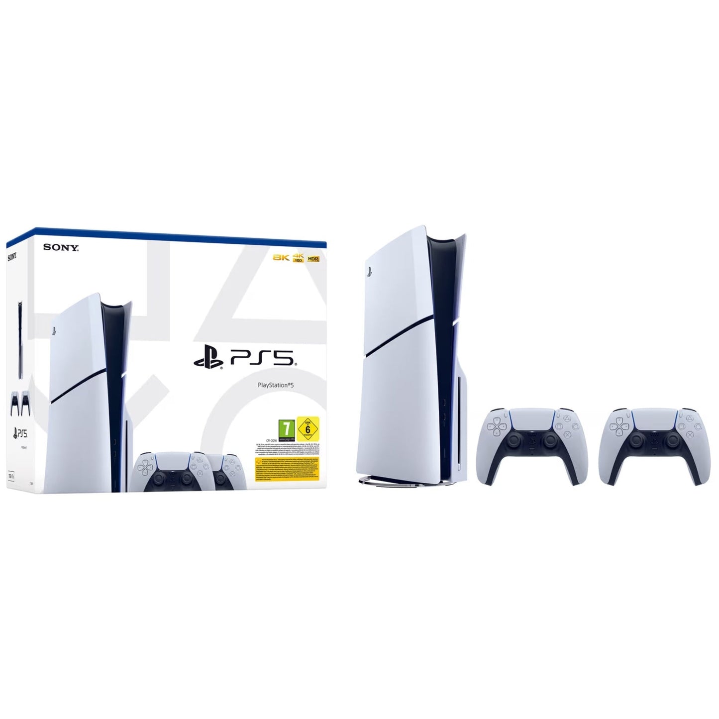 Sony PlayStation 5 (CD) Slim + 2 DualSense-controllers